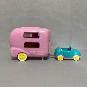 Chelsea Barbie Pink and Teal Toy Camper with Car